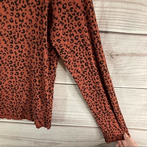 Asos Burnt Orange Leopard Print Button Up Top - Picture 4 of 10
